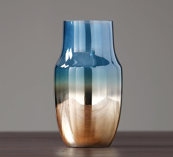 Blue and Bronze Glass Vase - Staunton and Henry