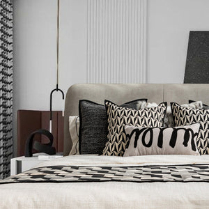 Black And White Pattern Bed Cushion Set - Staunton and Henry