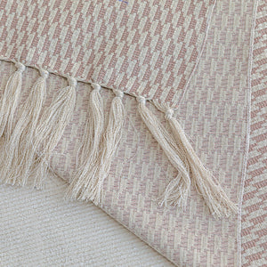 Pink and White Geometric Pattern Bed Cushion Set - Staunton and Henry