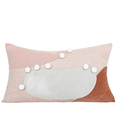 Pink and White Geometric Pattern Bed Cushion Set - Staunton and Henry