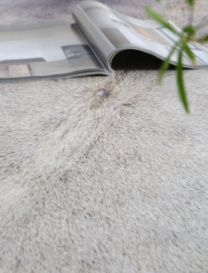 Premium Grey and Cream Faux Cowhide Rug - Staunton and Henry