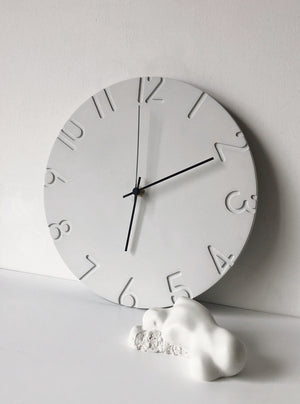 12 inch Concrete Wall Clock with Numbers - Staunton and Henry