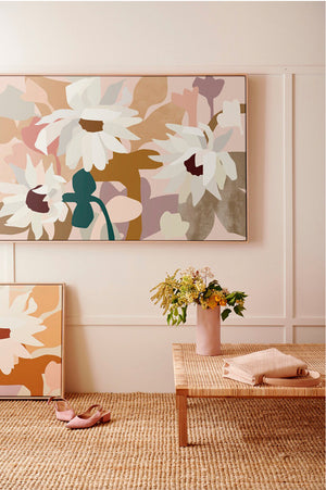 Colorful Flower Wall Art With Frame - Staunton and Henry
