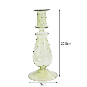 Modern Vintage Glass Candlestick Holders - Staunton and Henry