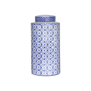 Blue and White Ceramic Urn Vase - Staunton and Henry