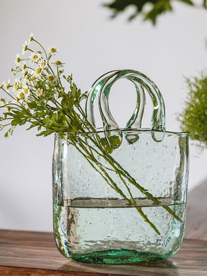 Pink Tote Bag Glass Vase - Staunton and Henry