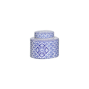 Blue and White Ceramic Urn Vase - Staunton and Henry