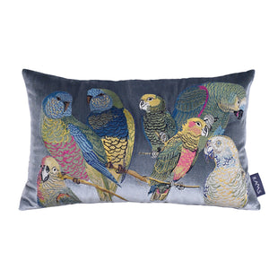Parrot Embroidered Throw Cushion - Staunton and Henry