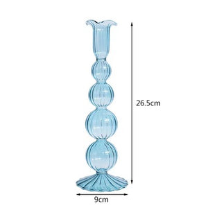 Modern Vintage Glass Candlestick Holders - Staunton and Henry