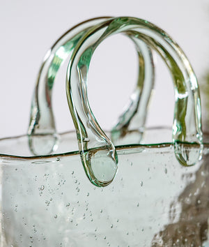 Pink Tote Bag Glass Vase - Staunton and Henry