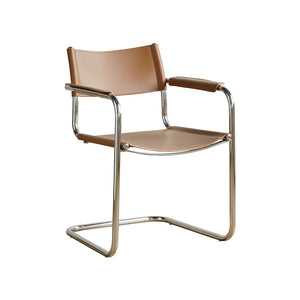 Mid Century S34 Style Leather and Chrome Chair - Staunton and Henry