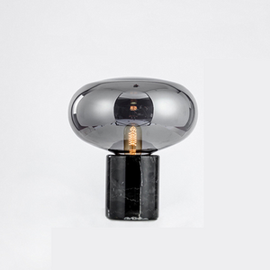 Joelle Oval Glass and Marble Table Lamp - Staunton and Henry