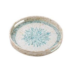 Mother of Pearl Floral Round Tray - Staunton and Henry