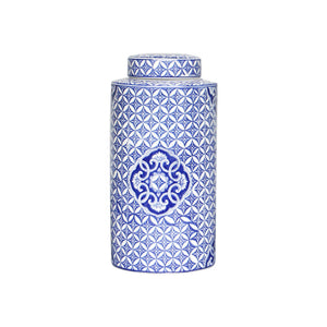 Blue and White Ceramic Urn Vase - Staunton and Henry