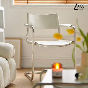 Mid Century S34 Style Leather and Chrome Chair - Staunton and Henry