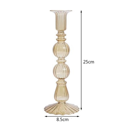 Modern Vintage Glass Candlestick Holders - Staunton and Henry