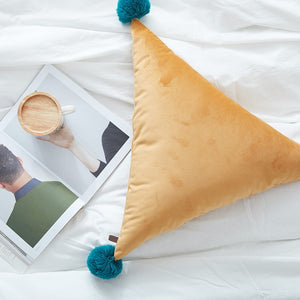 Triangle Pom Pom Cushion - Staunton and Henry