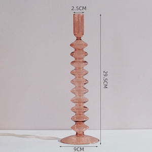 Nordic Pastel Glass Candlestick Holders - Staunton and Henry