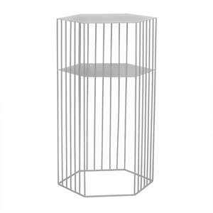 Hexagon Metal Frame Side Table - Staunton and Henry
