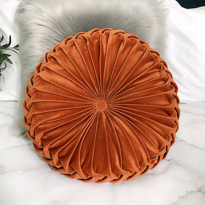 Round Pleated Vintage Style Cushion - Staunton and Henry