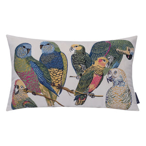 Parrot Embroidered Throw Cushion - Staunton and Henry