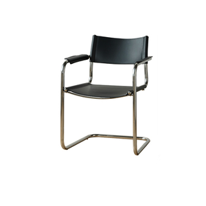 Mid Century S34 Style Leather and Chrome Chair - Staunton and Henry