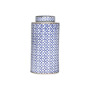 Blue and White Ceramic Urn Vase - Staunton and Henry
