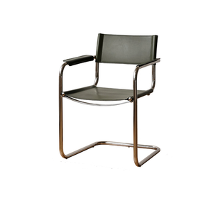 Mid Century S34 Style Leather and Chrome Chair - Staunton and Henry