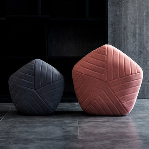 Modern Velvet Hexagon Ottoman - Staunton and Henry