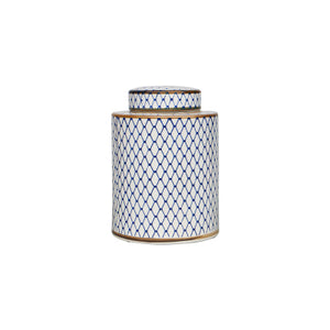 Blue and White Ceramic Urn Vase - Staunton and Henry