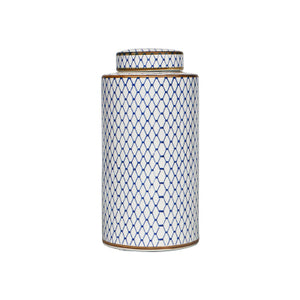 Blue and White Ceramic Urn Vase - Staunton and Henry
