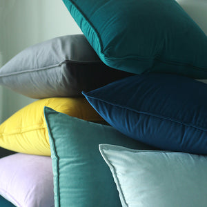 Anais Velvet Plain Throw Cushions - Staunton and Henry