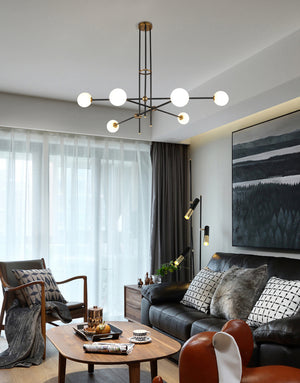Black & Brass Deco Chandelier - Staunton and Henry