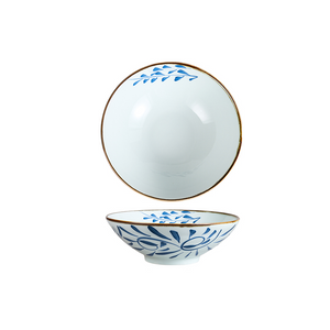 Akari Blue and White Japanese Ramen Bowl - Staunton and Henry