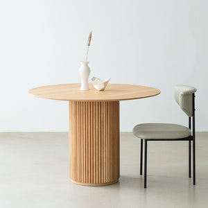 Art Deco Solid Wood Round Dining Table - Staunton and Henry