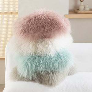 Plush Tibetan Wool Sheepskin Throw Cushion - Staunton and Henry
