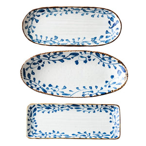 Akari Blue and White Japanese Sushi Dish - Staunton and Henry