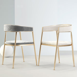 Ella Velvet Dining Chairs with Gold Legs (Set of 2) - Staunton and Henry