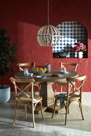 Solid Wood & Rattan Country Chair - Vintage Finish - Staunton and Henry