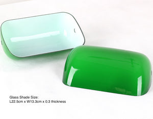 Vintage Bankers Lamp in Green - Staunton and Henry