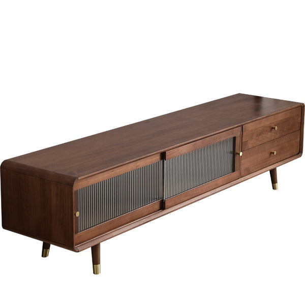 Midcentury Modern Walnut TV Cabinet With Drawers - Staunton and Henry