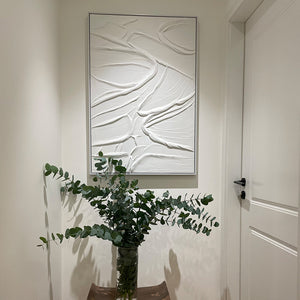 Modern Abstract White Oil Painting - Staunton and Henry