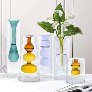 Inside Out Double Walled Glass Vase - Staunton and Henry