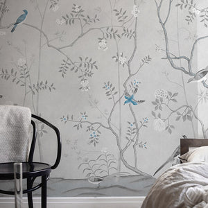 Grey Oriental Wall Mural - Staunton and Henry