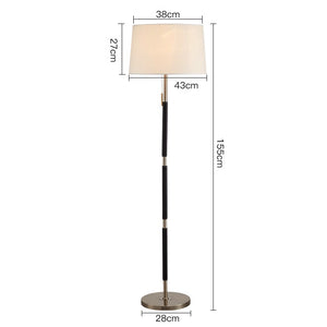 Mila Metal Floor Lamp White Shade - Staunton and Henry