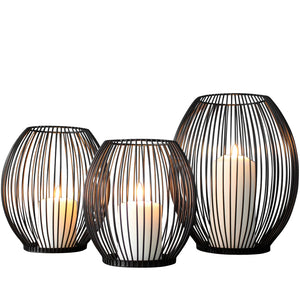 Black Cage Lantern Candle Holder - Staunton and Henry