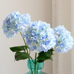 White Hydrangea Silk Flowers Stem - Staunton and Henry