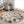 Load image into Gallery viewer, Grey and White Patchwork Round Cowhide Rug - Staunton and Henry
