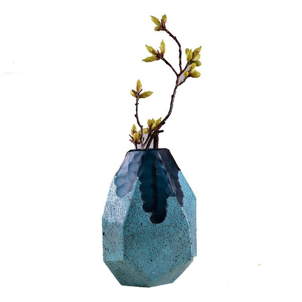 Modern Abstract Blue Glass Vase - Staunton and Henry