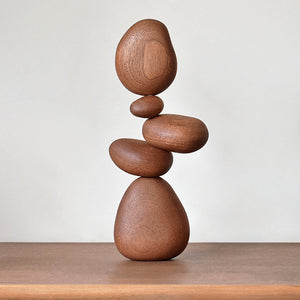 Wooden Stone Cairn Decorative Ornament - Staunton and Henry